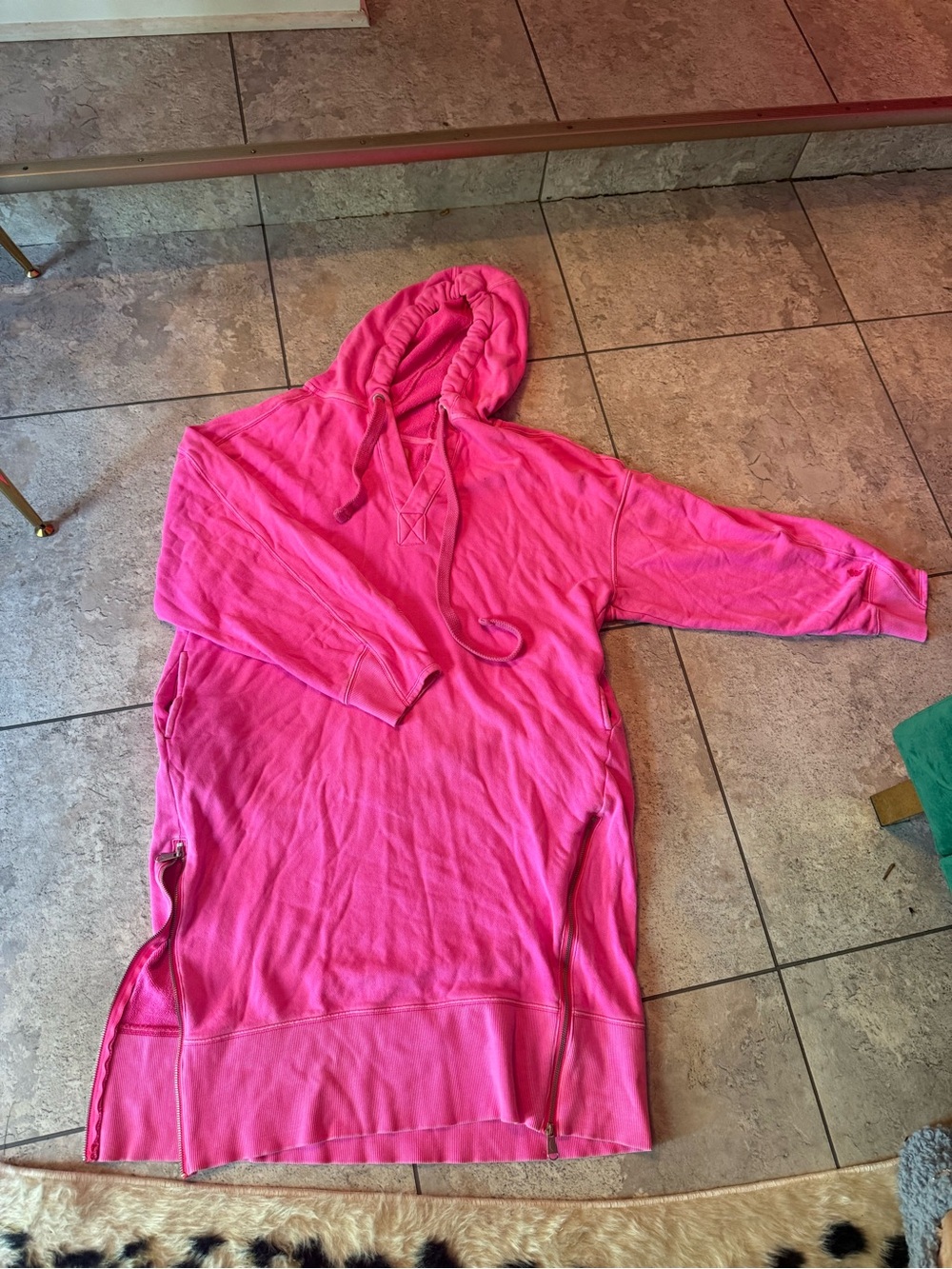 Pink Hoodie Sleep Dress - Women's Cozy Hooded Nightdress